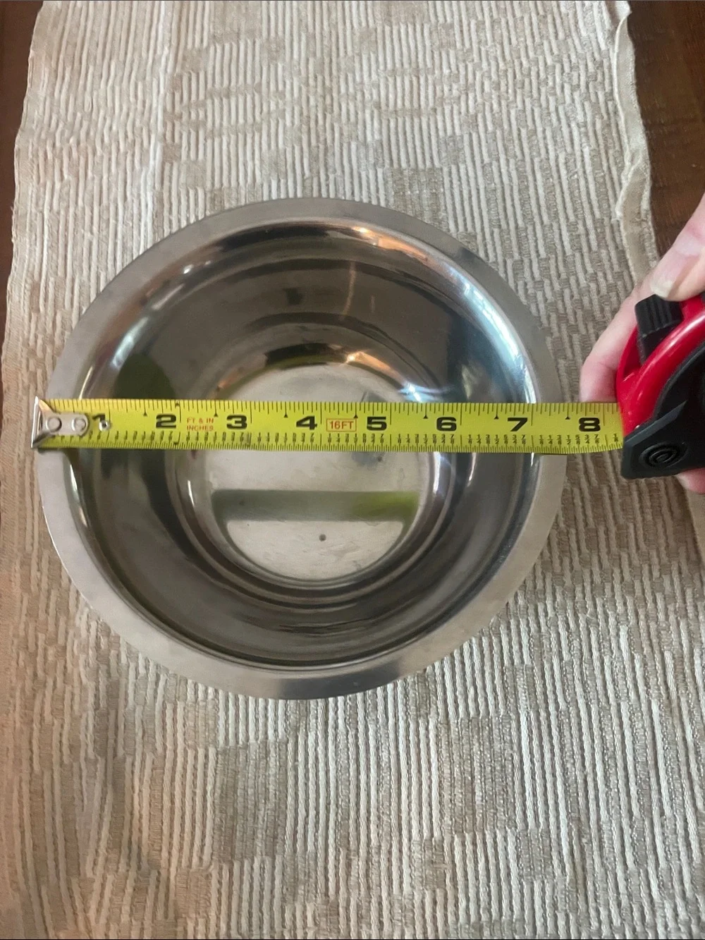 Vintage Stainless Steel Serving Bowl - Silver